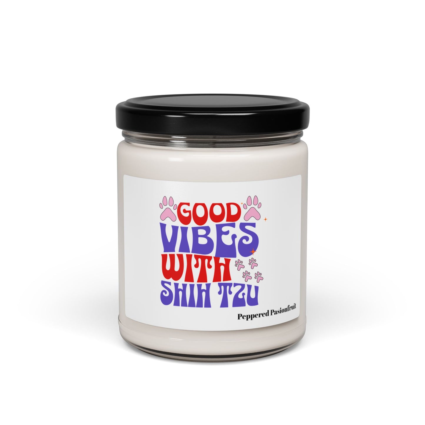 Good Vibes With Shih Tzu Scented Soy Candle – Dog Lover Gift