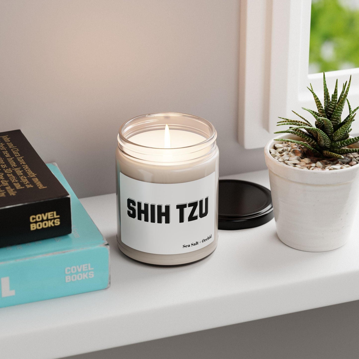 Shih Tzu Text Scented Soy Candle - Perfect Gift for Dog Lovers"