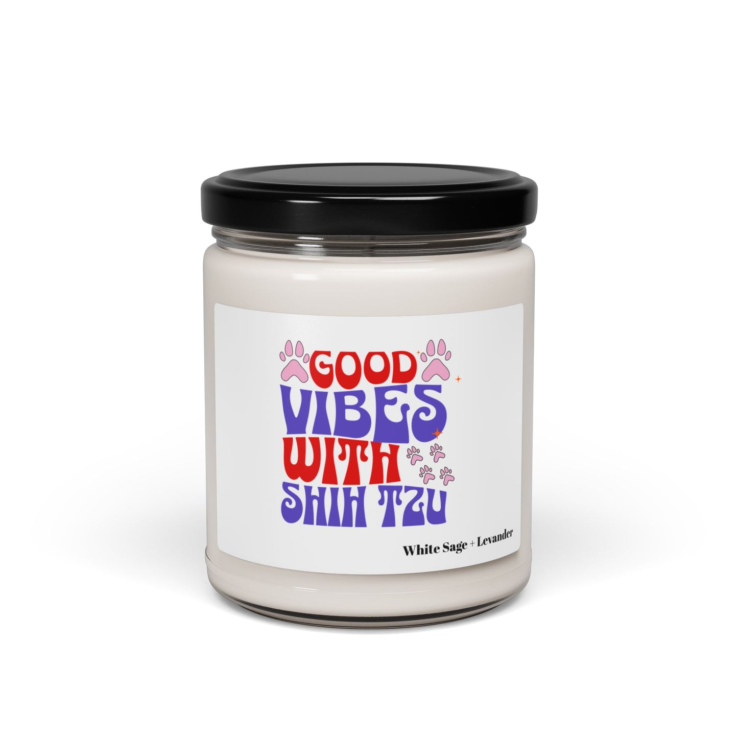 Good Vibes With Shih Tzu Scented Soy Candle – Dog Lover Gift