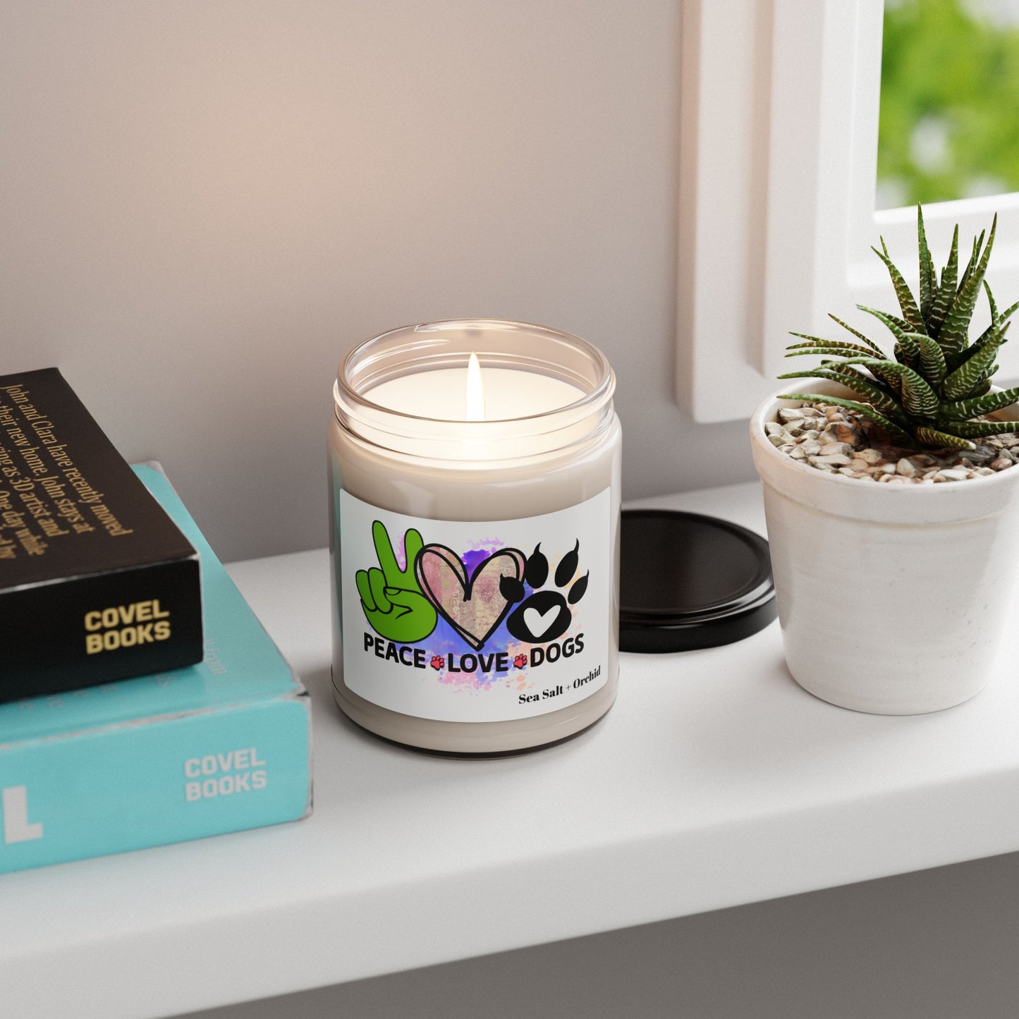 Peace Love Dogs Scented Soy Candle – Perfect Gift for Dog Lovers