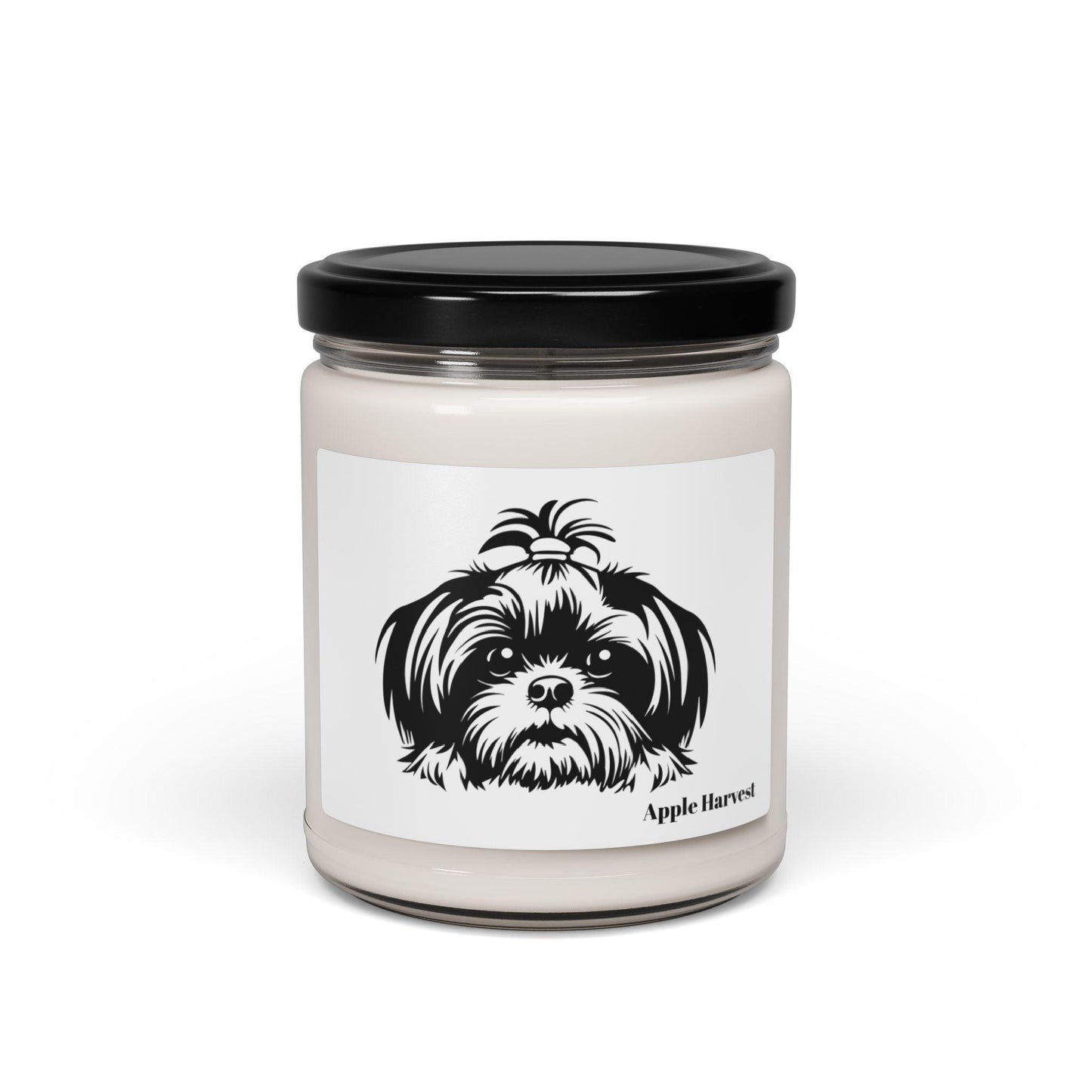 Shih-Tzu-Black-and-White-Scented Soy Candle, 9oz - Shih Tzu Gifts