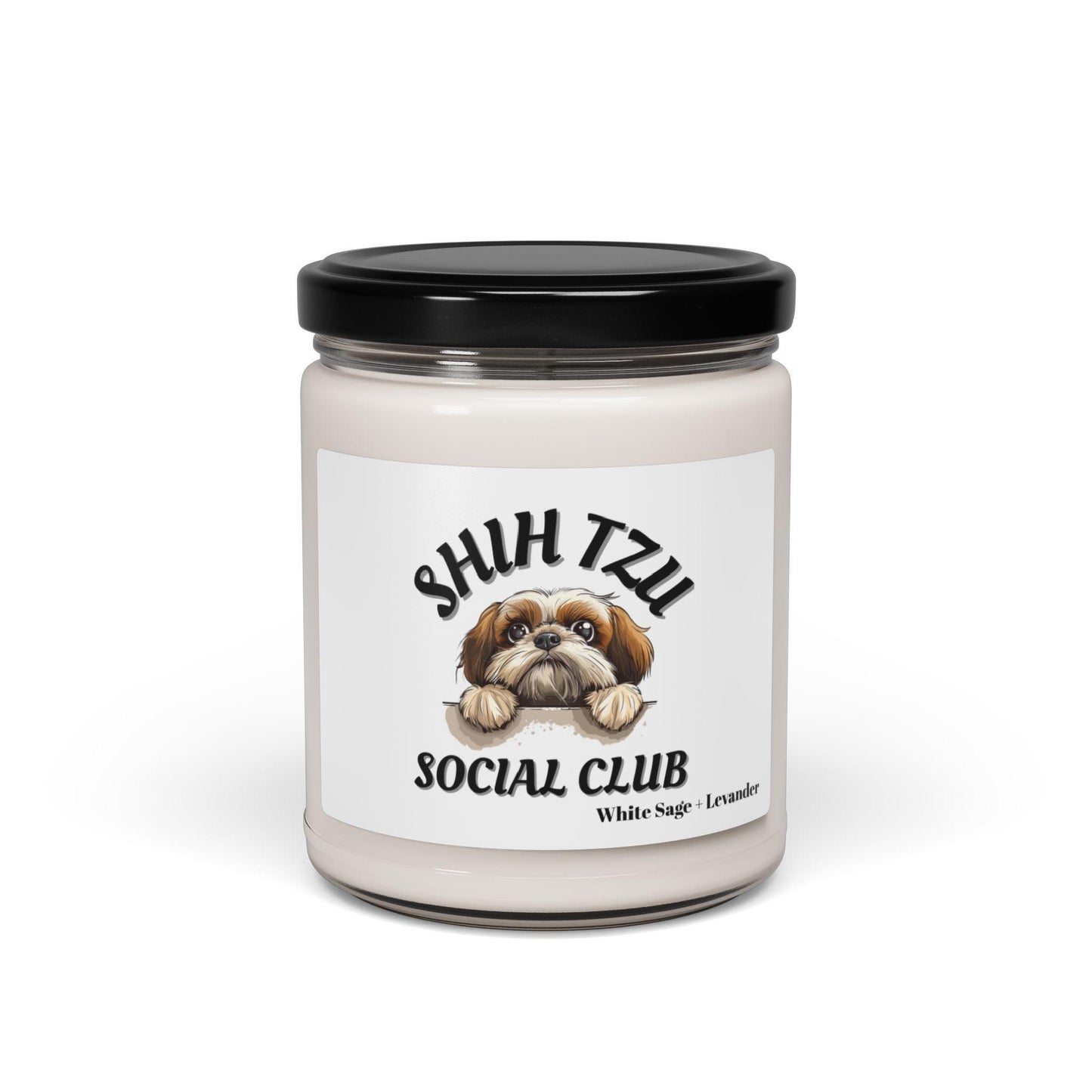 Shih Tzu Social Club Scented Soy Candle - Shih Tzu Gifts