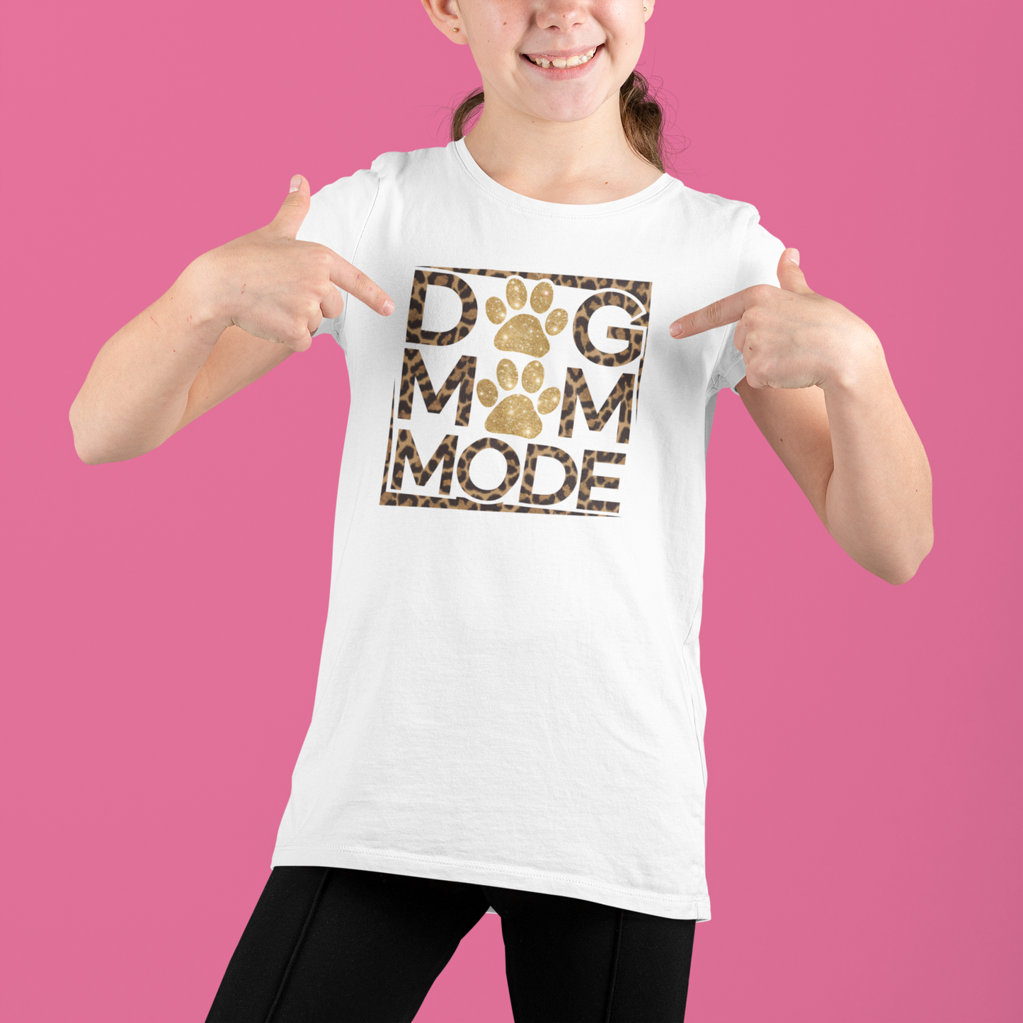 Dog Mom Mode Youth T-Shirt – Cute Gift for Kids Who Love Dogs