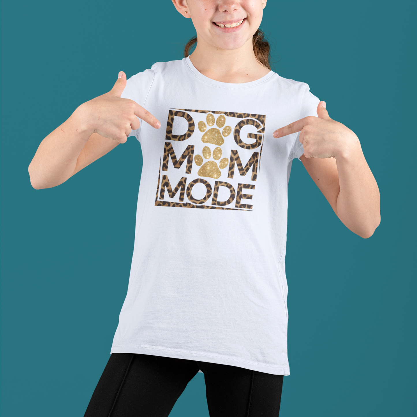 Dog Mom Mode Youth T-Shirt – Cute Gift for Kids Who Love Dogs