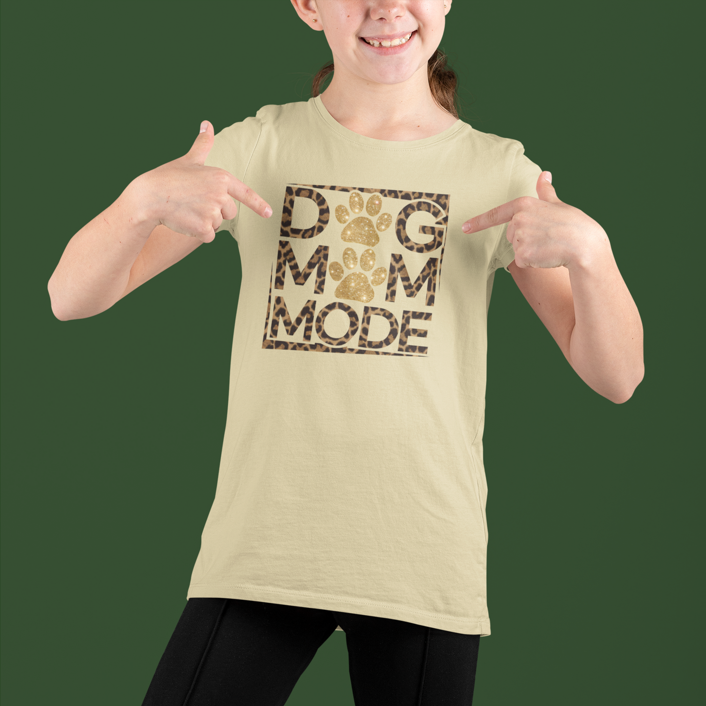 Dog Mom Mode Youth T-Shirt – Cute Gift for Kids Who Love Dogs