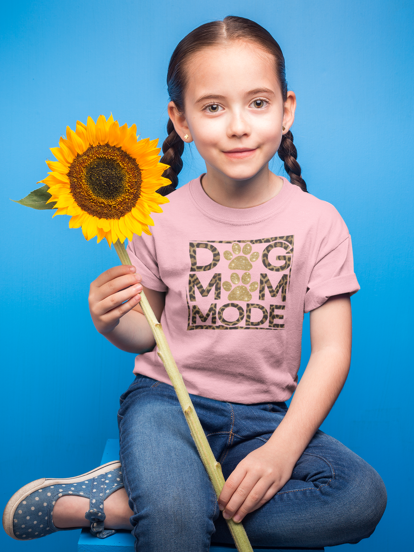 Dog Mom Mode Youth T-Shirt – Cute Gift for Kids Who Love Dogs