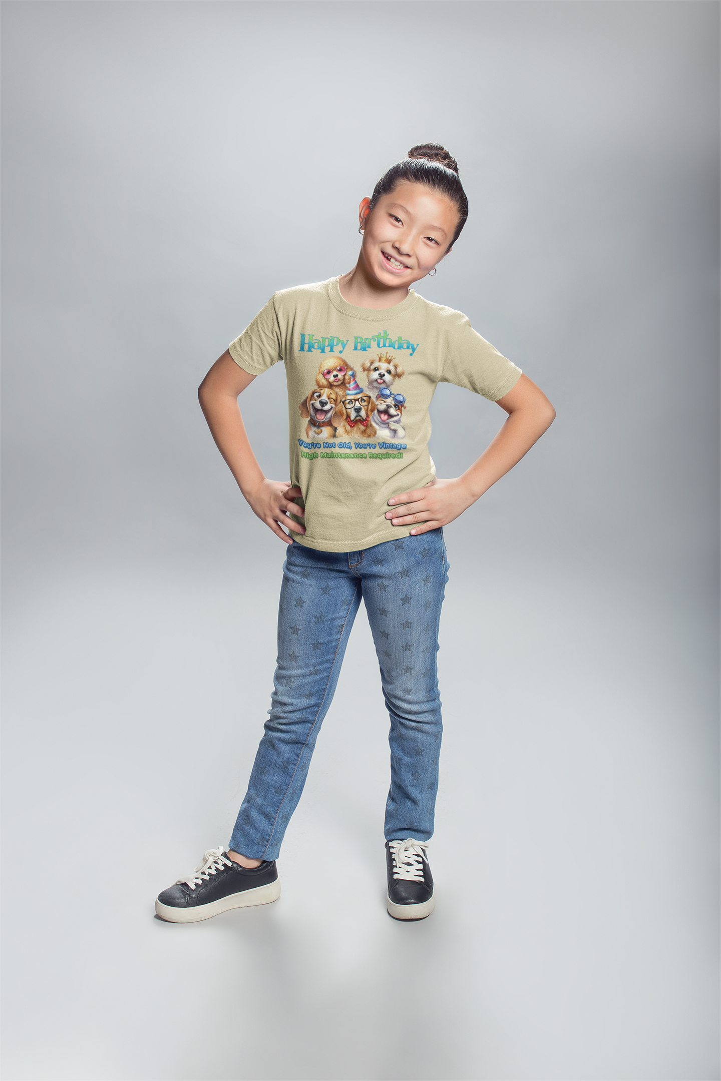 Funny Dog Birthday Youth Tee – You’re Not Old, You’re Vintage!