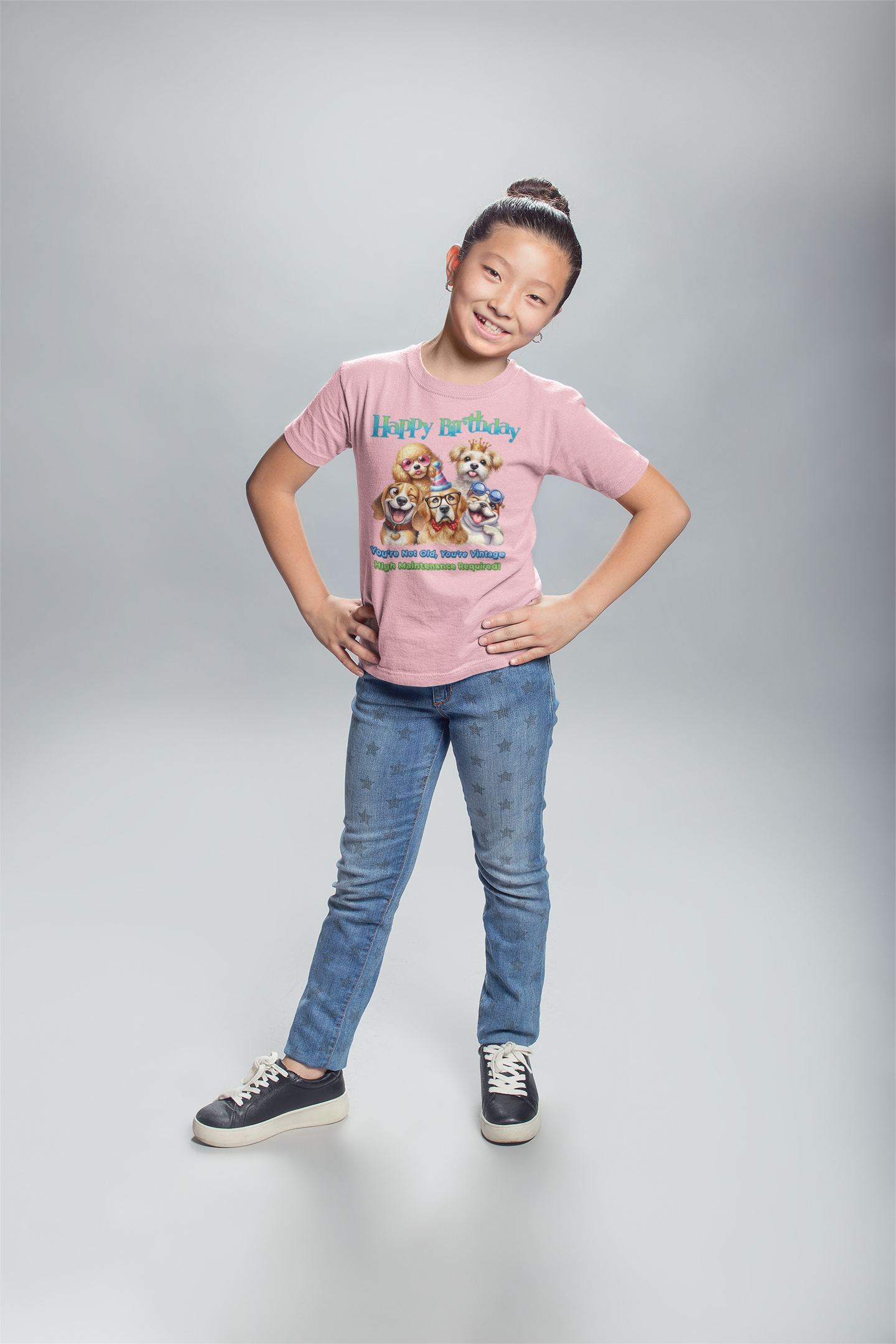 Funny Dog Birthday Youth Tee – You’re Not Old, You’re Vintage!