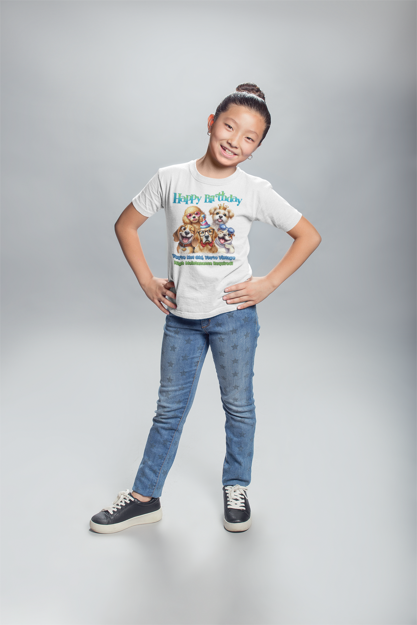 Funny Dog Birthday Youth Tee – You’re Not Old, You’re Vintage!