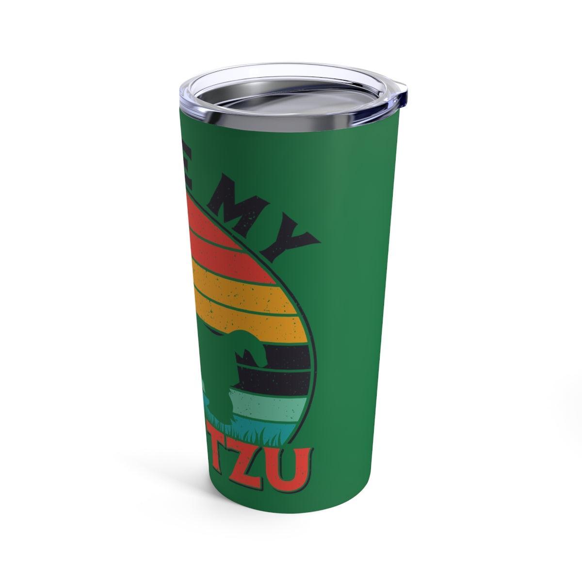 I Love My Shih Tzu With Rainbow Tumbler - Shih Tzu Gifts