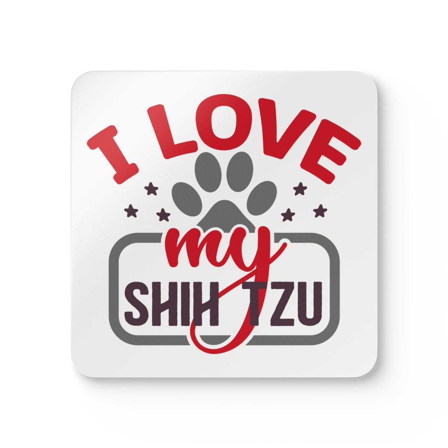 I Love My Shih Tzu Corkwood Coaster Set - Shih Tzu Gifts