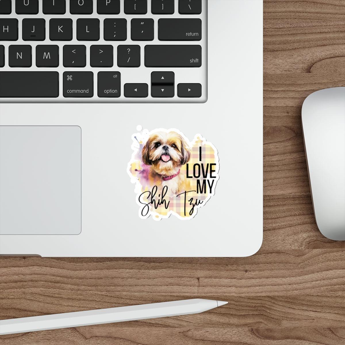 I Love My Shih Tzu Die-Cut Stickers - Shih Tzu Gifts