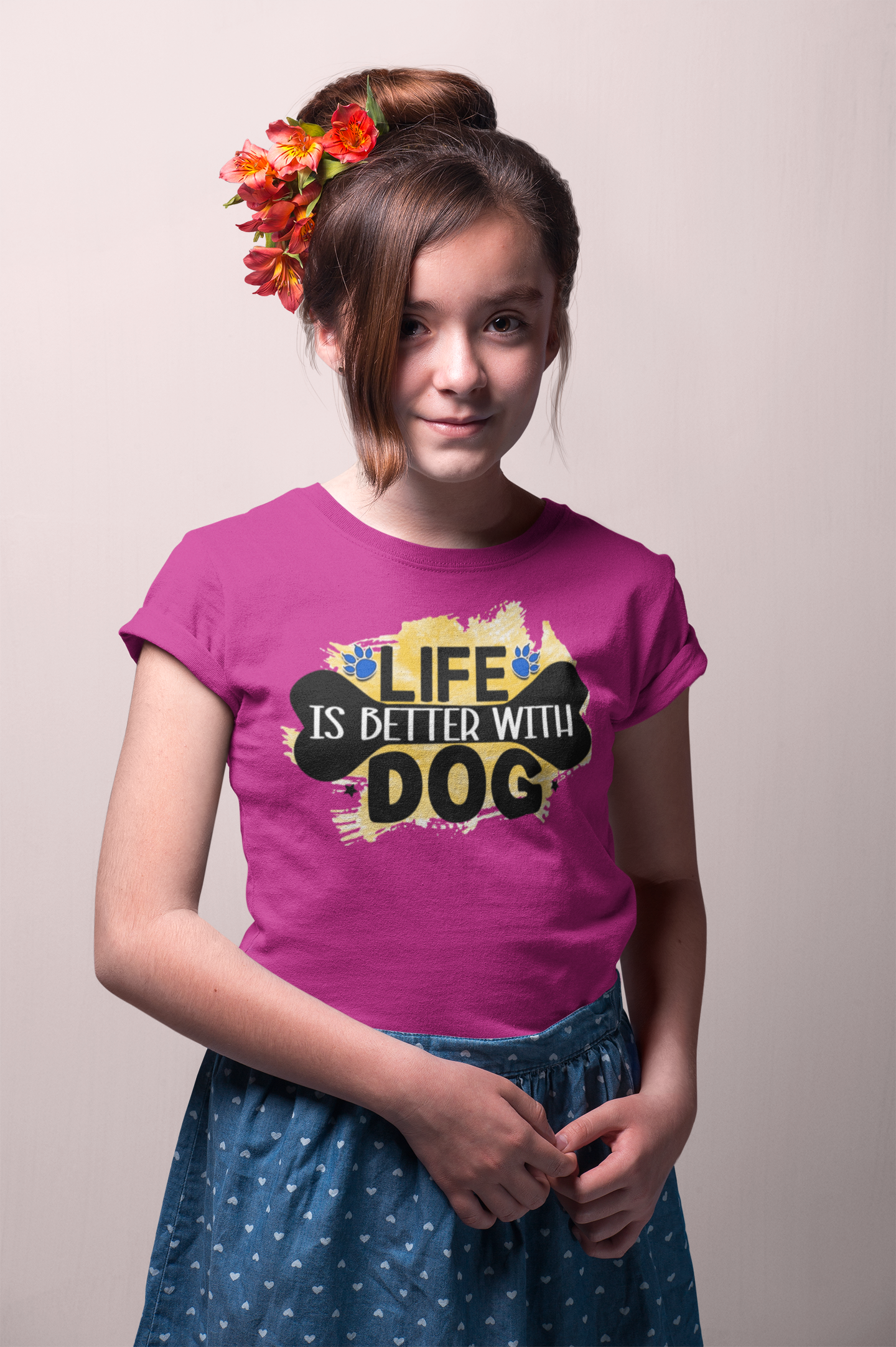 Life Is Better With Dog Youth Shirt - Perfect Gift for Kids & Dog Lovers