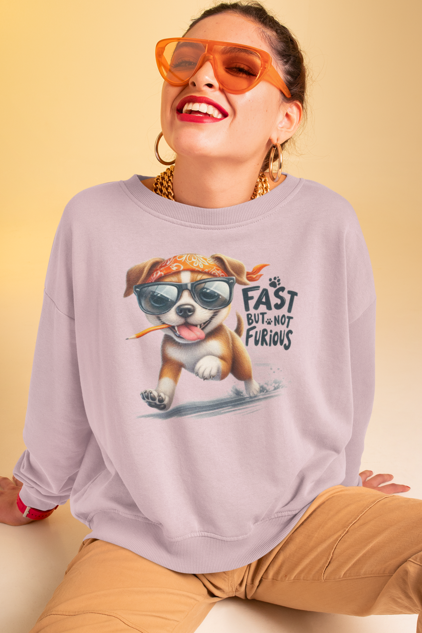 Fast But Not Furious Sweatshirt – Funny Gift for Car or Dog Lovers