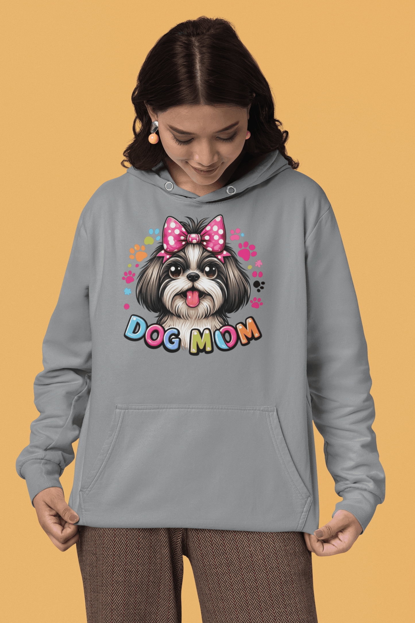 Shih Tzu Dog Mom Hooded Sweatshirt - Shih Tzu Gifts
