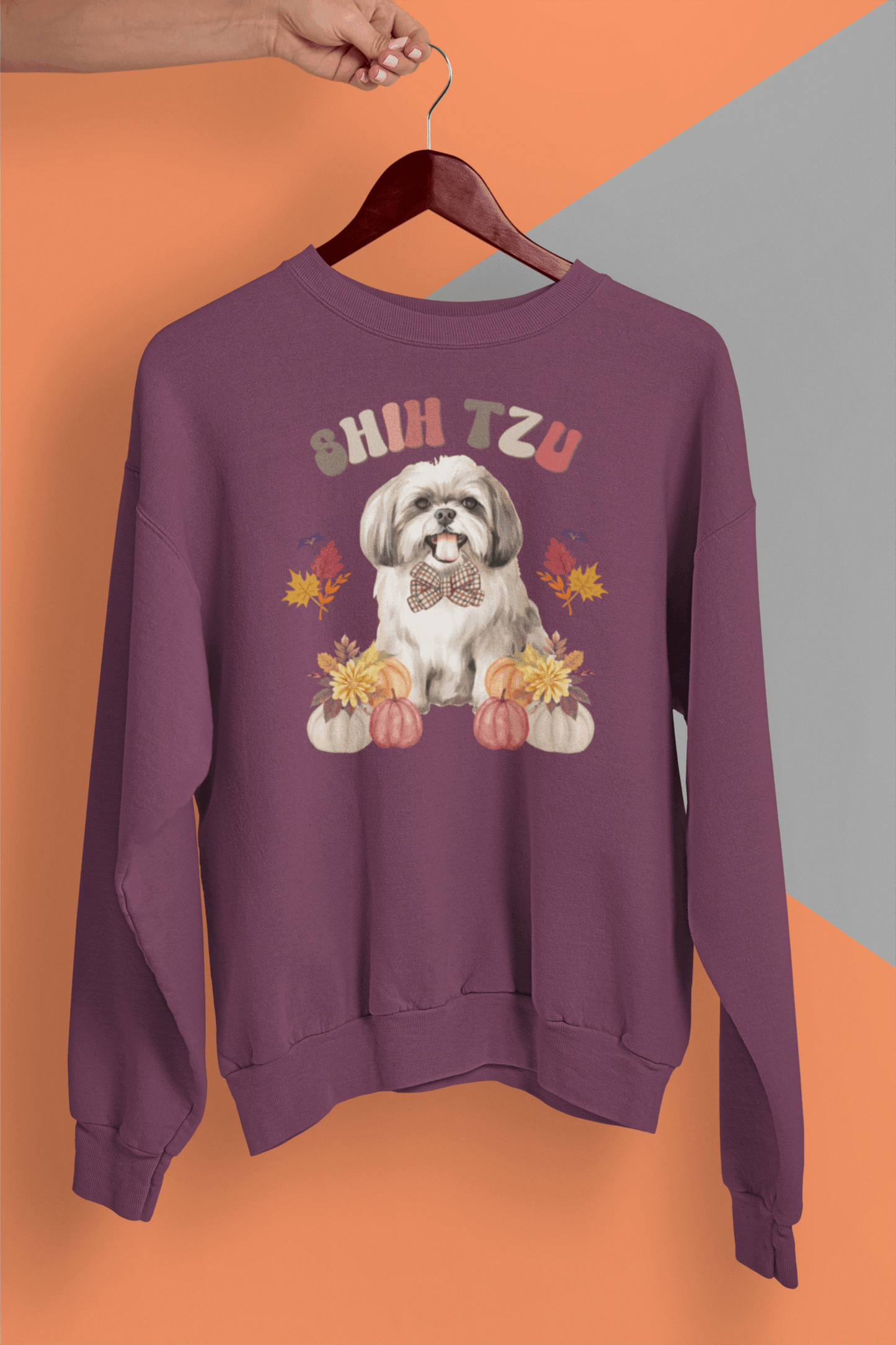 Shih Tzu In Fall Sweatshirt - Shih Tzu Gifts