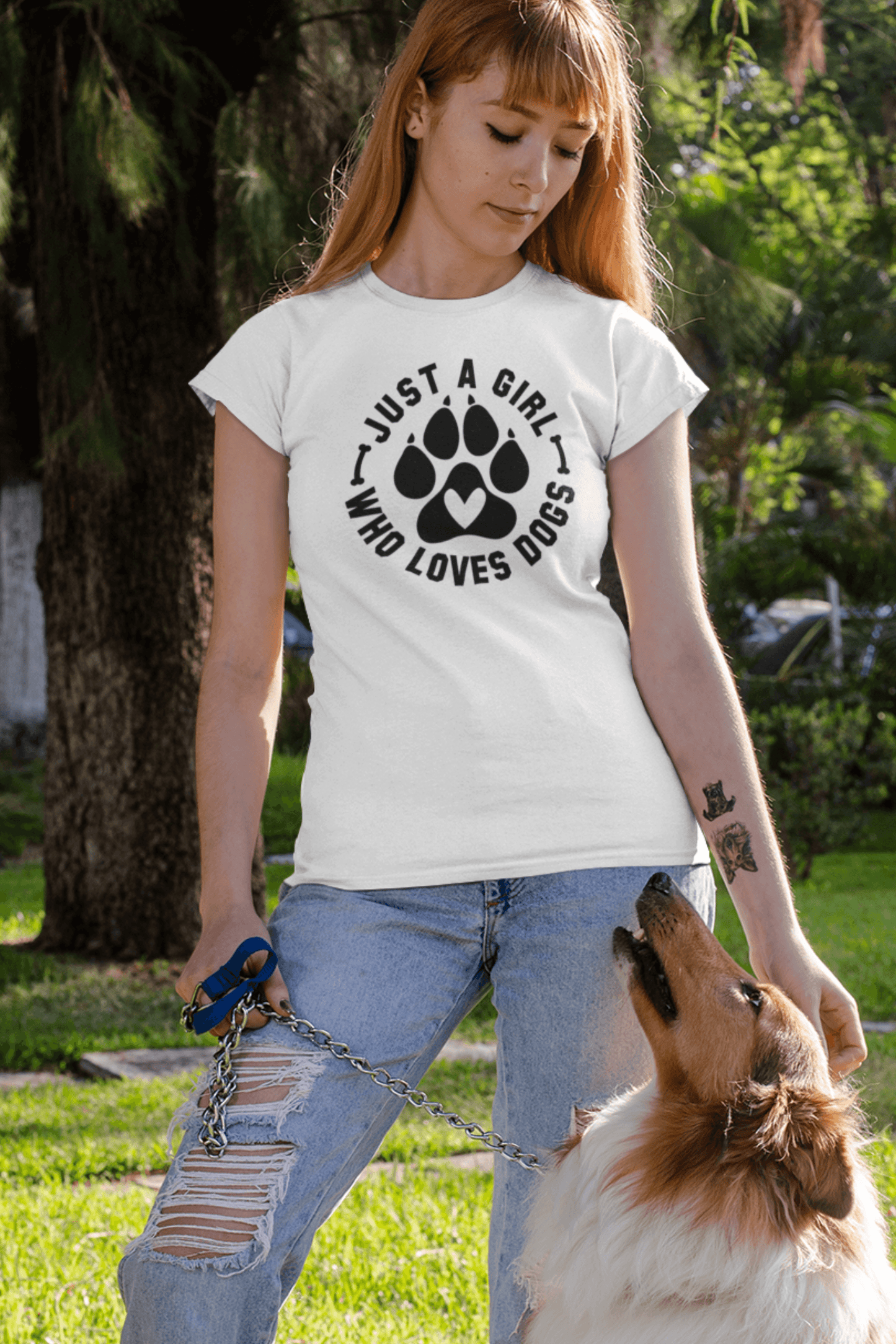 Just a Girl Who Loves Dogs T-Shirt – Perfect Gift for Dog Lovers