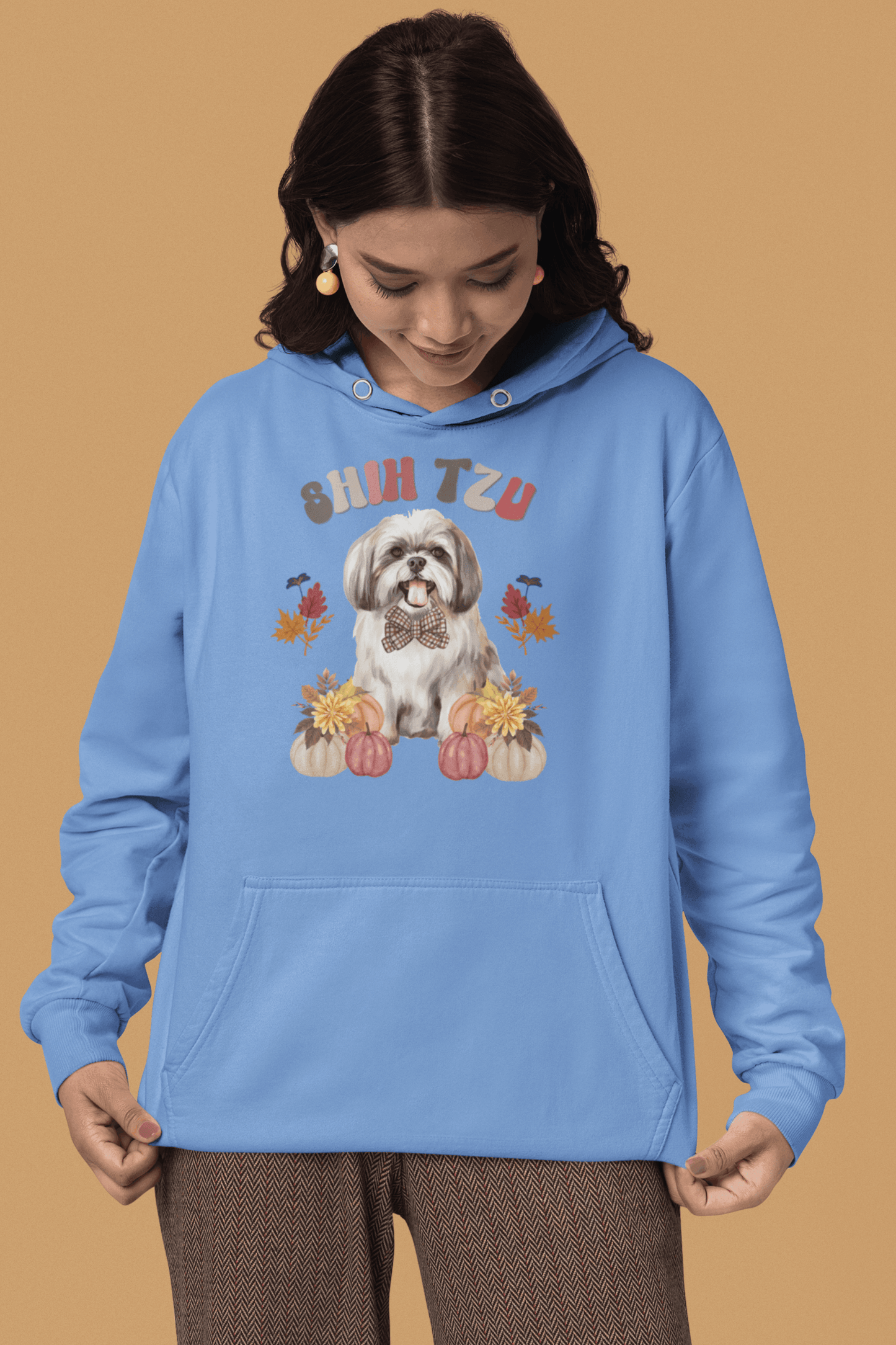 Shih Tzu In Fall Hooded Sweatshirt - Shih Tzu Gifts