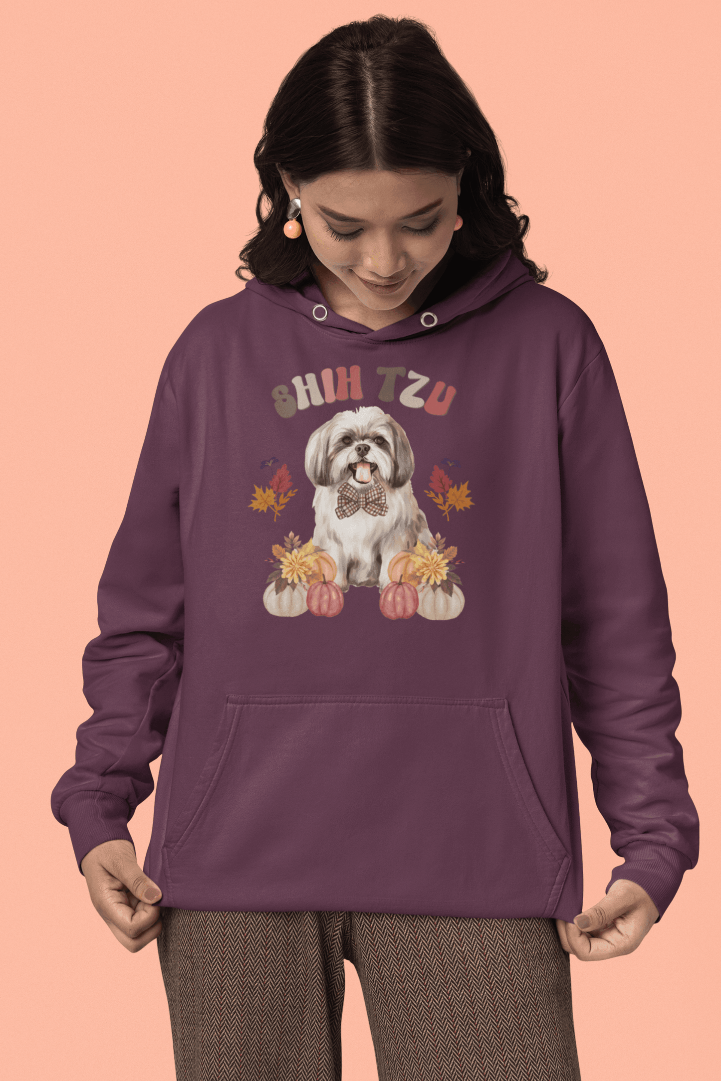 Shih Tzu In Fall Hooded Sweatshirt - Shih Tzu Gifts