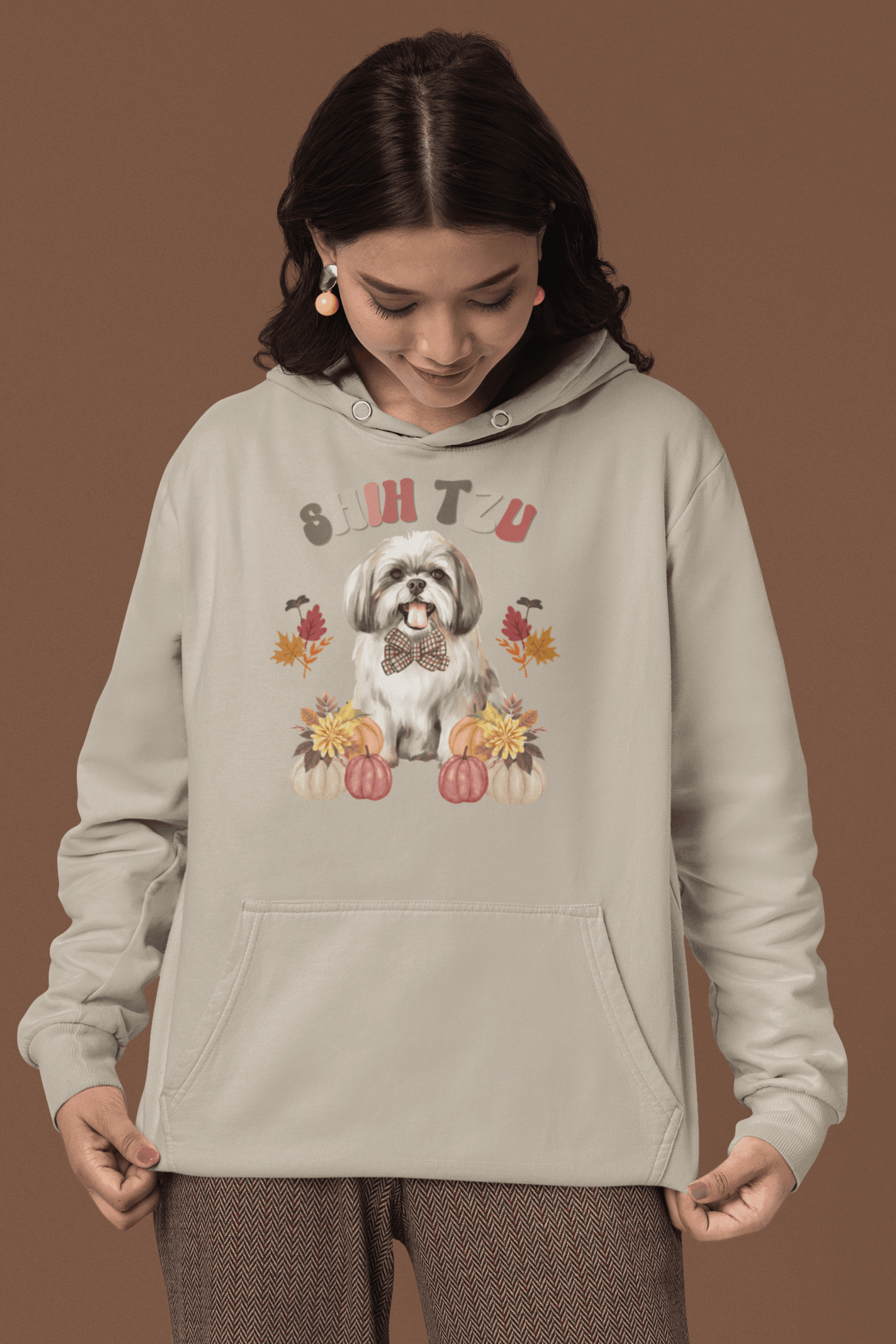 Shih Tzu In Fall Hooded Sweatshirt - Shih Tzu Gifts