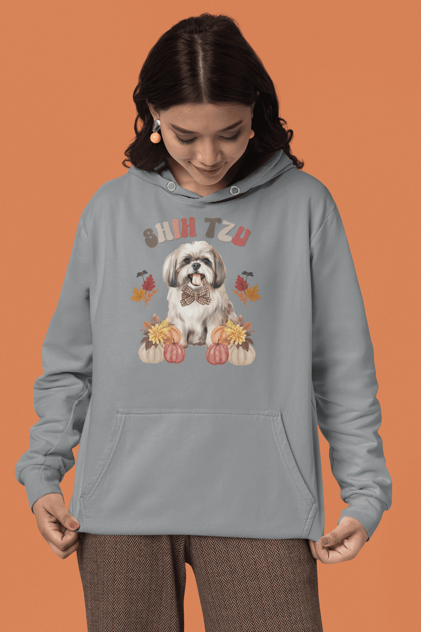 Shih Tzu In Fall Hooded Sweatshirt - Shih Tzu Gifts