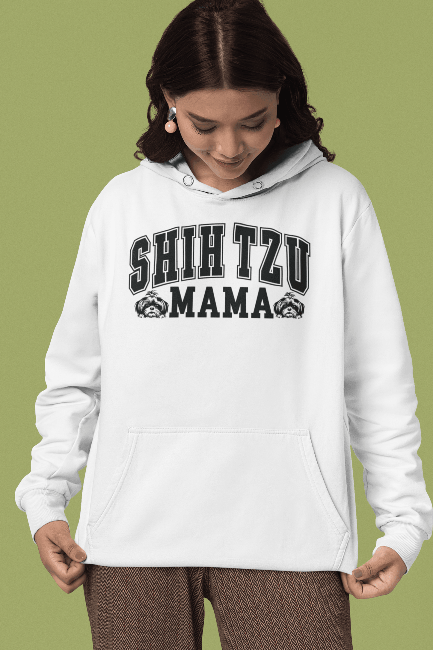Shih Tzu Mama Hooded Sweatshirt - Shih Tzu Gifts