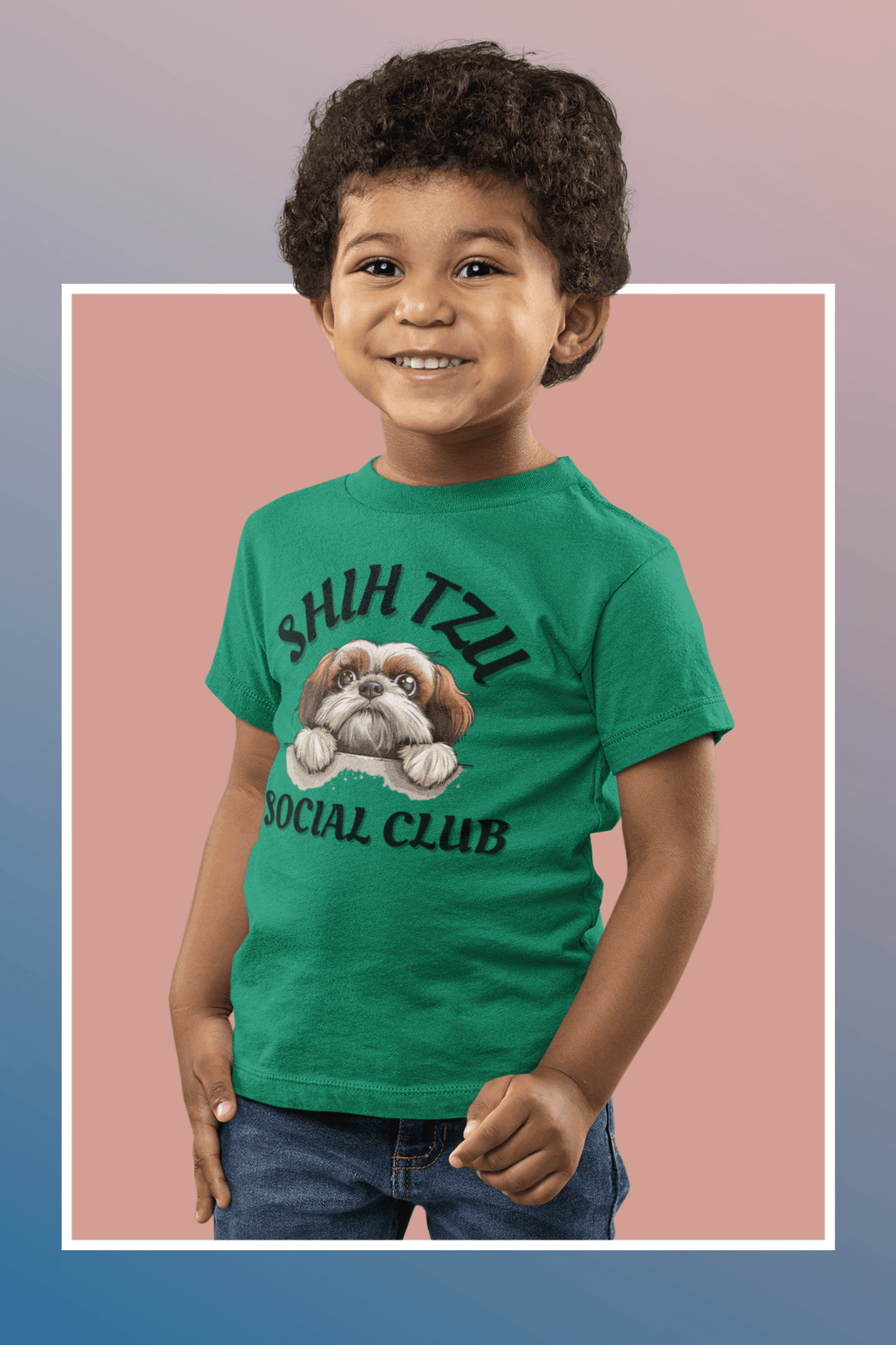 Shih Tzu Social Club Youth Short Sleeve Tee - Shih Tzu Gifts