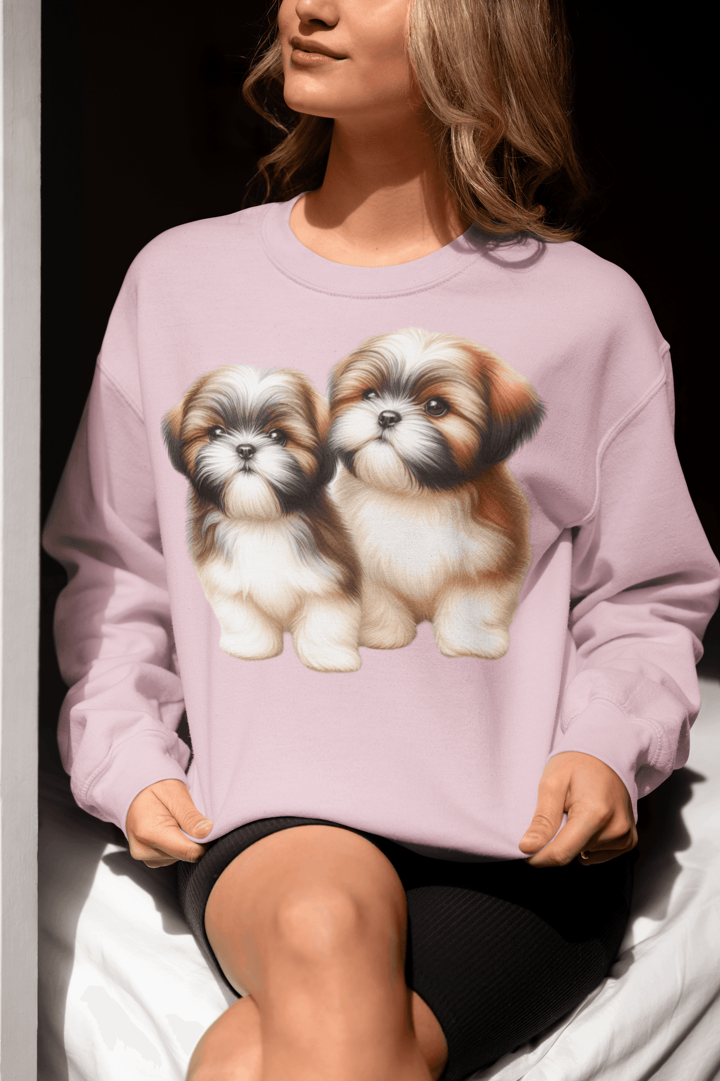 Two Babies Shih Tzu Sweatshirt - Shih Tzu Gifts