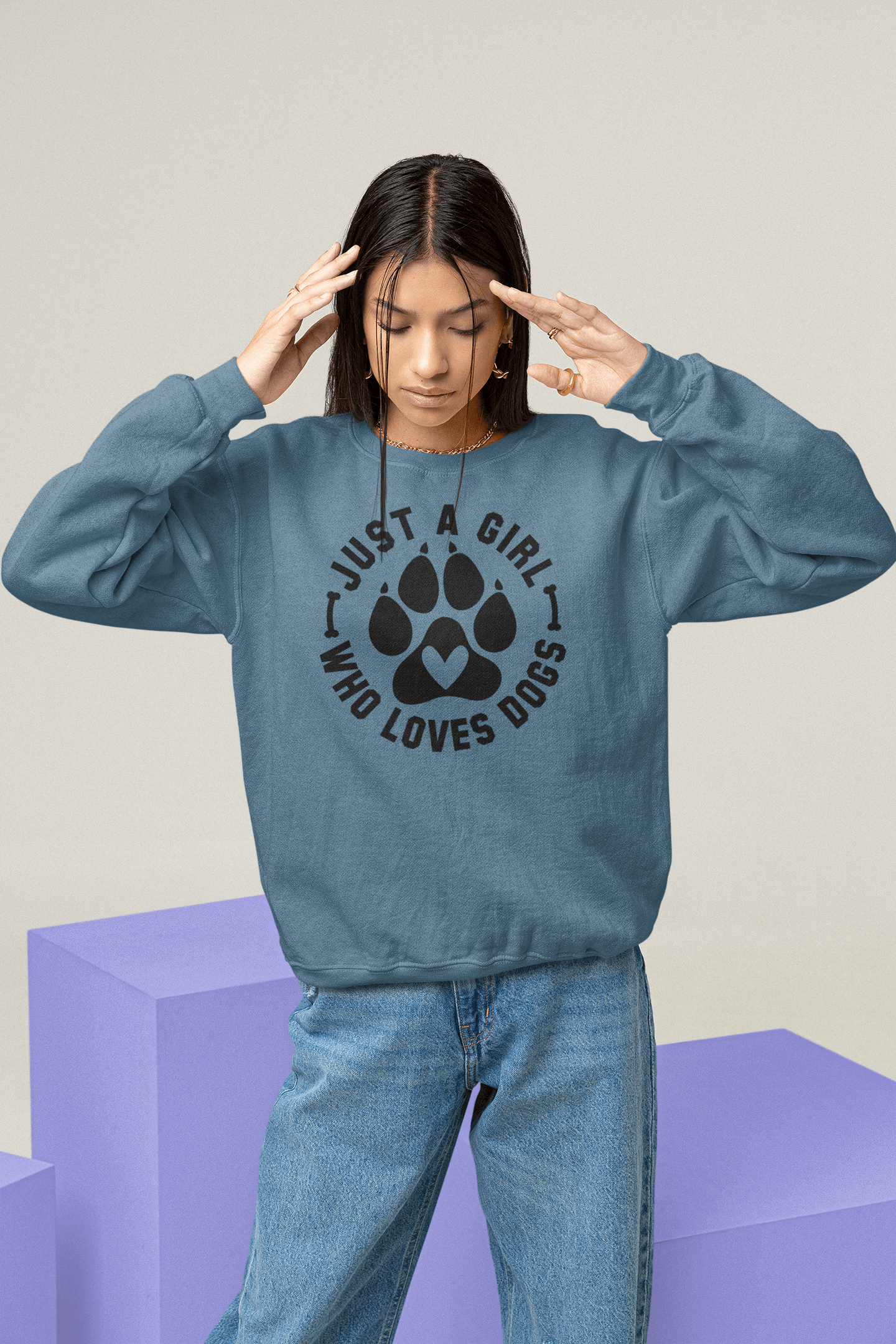 Just a Girl Who Loves Dogs Sweatshirt – Perfect Gift for Dog Lovers