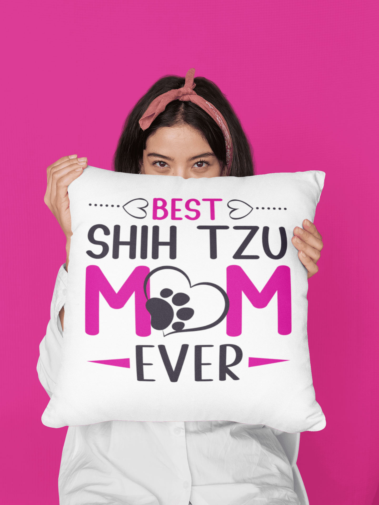 Best Shih Tzu Mom Ever Pillow - Shih Tzu Gifts