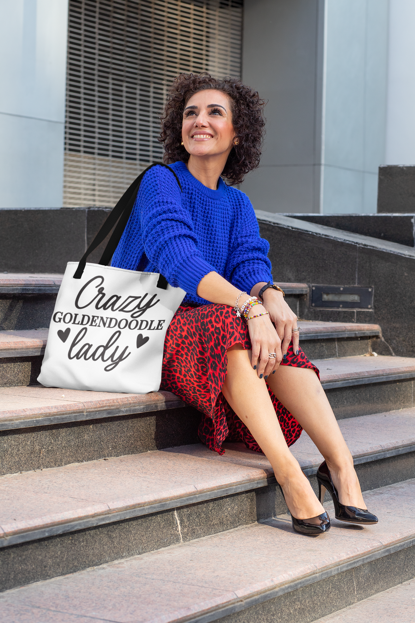 Crazy Goldendoodle Lady Tote Bag – Cute Gift for Dog Moms