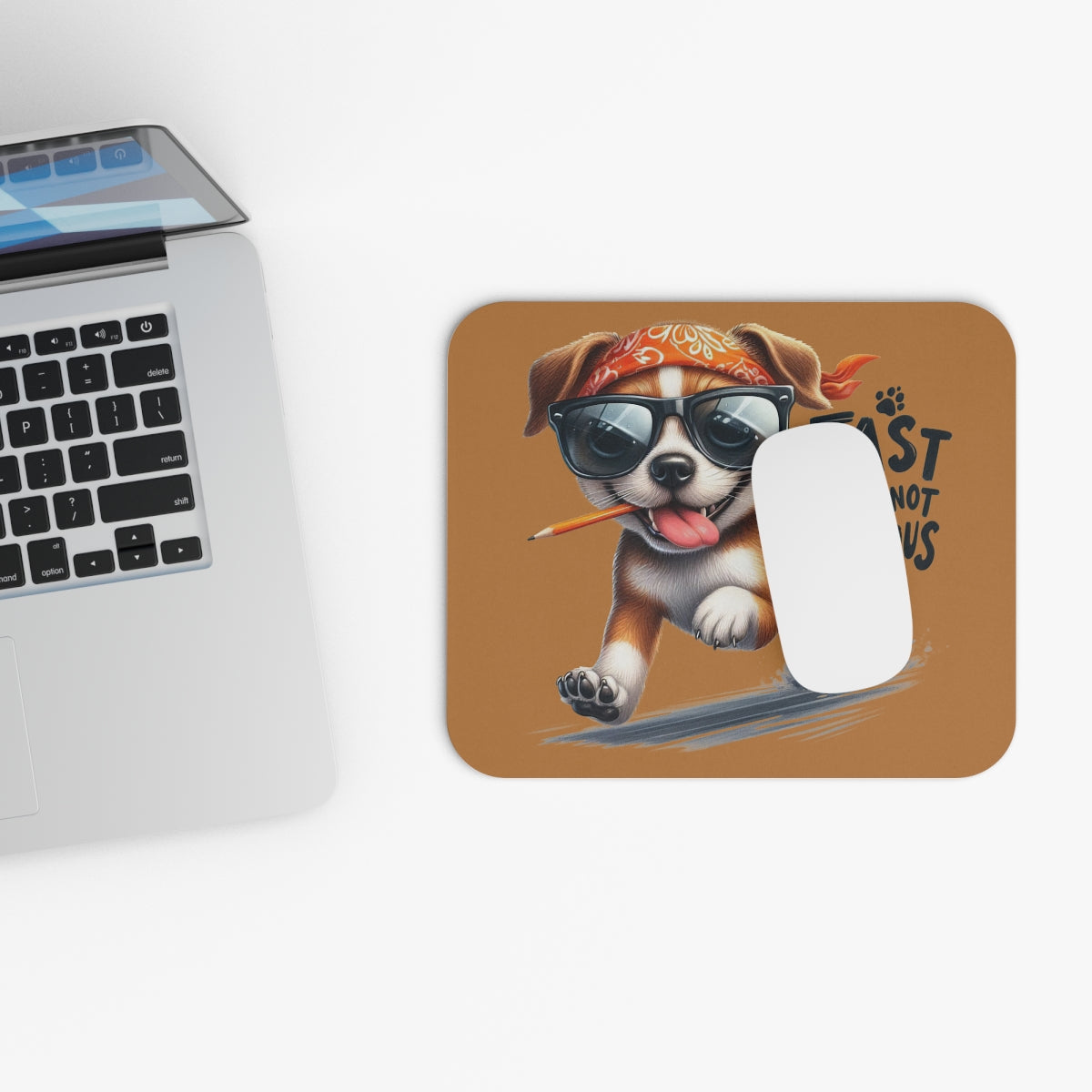Fast But Not Furious Dog Mouse Pad – Funny Gift for Dog Lovers