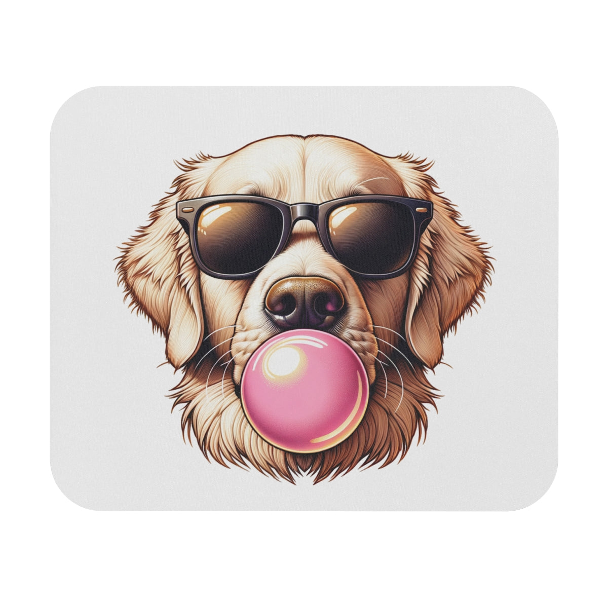 Golden-with-Gum-Mouse Pad (Rectangle)-white