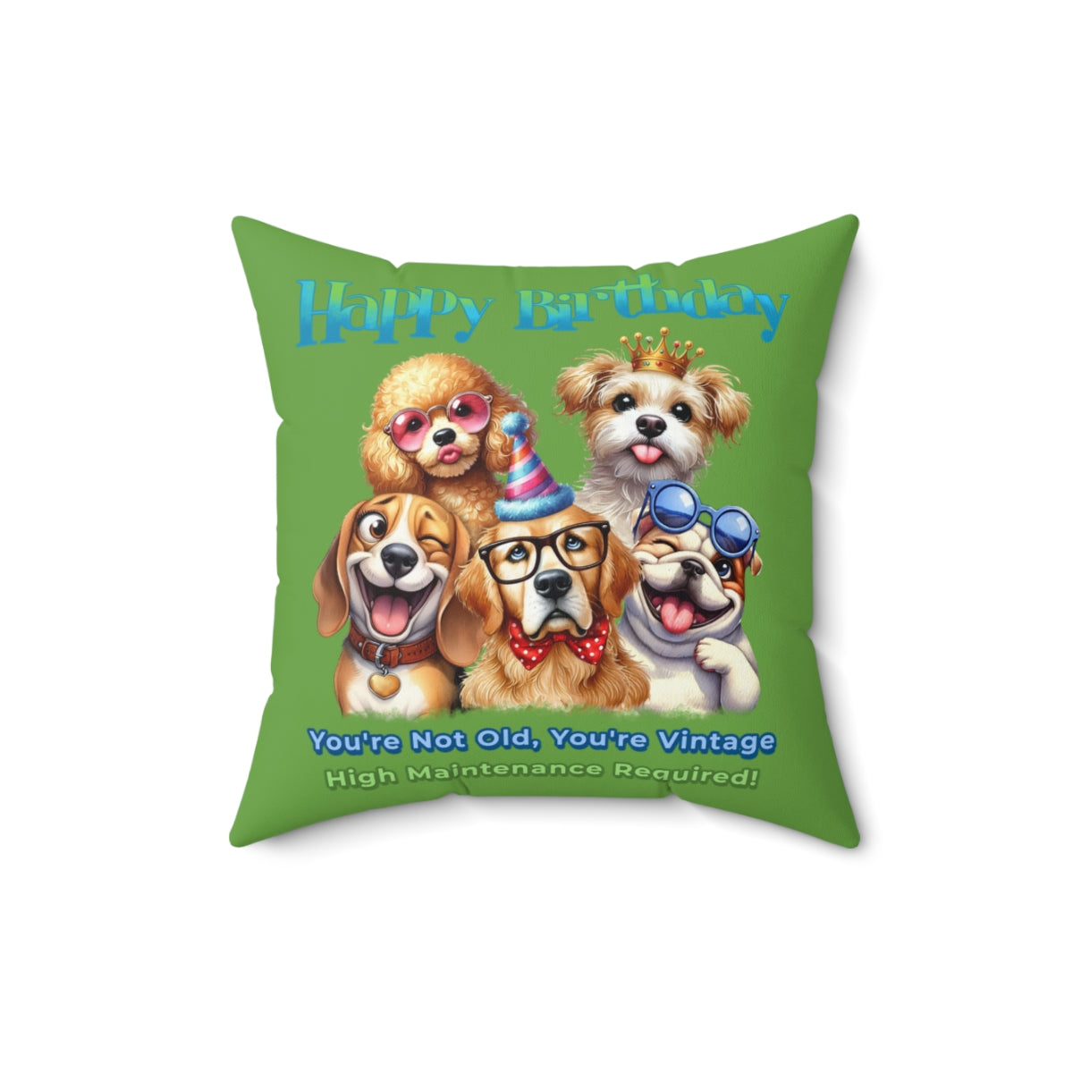 Vintage Dog Birthday Pillow – Funny Gift for Dog Lovers