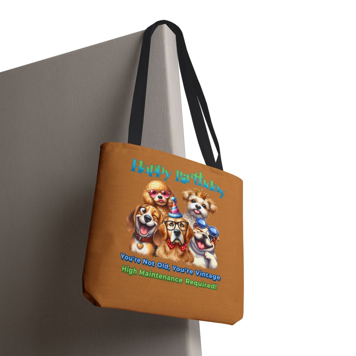 Vintage Dog Birthday Tote - Funny Gift for Dog Lovers & Women