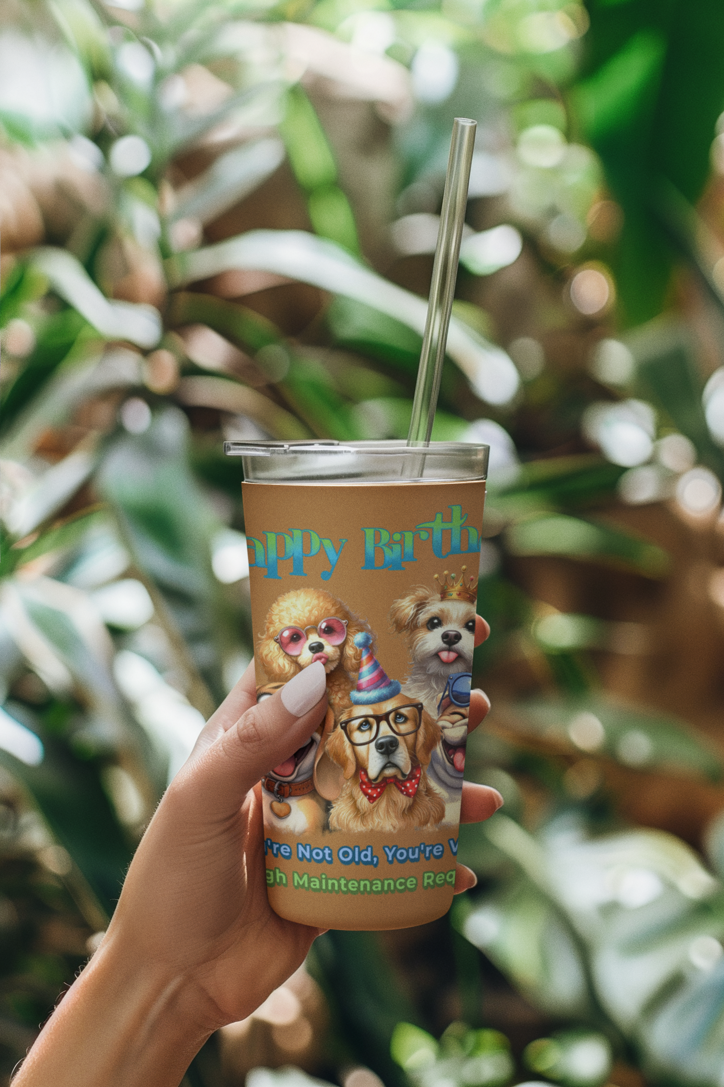 Funny Dog Birthday Tumbler – You’re Not Old, You’re Vintage Gift