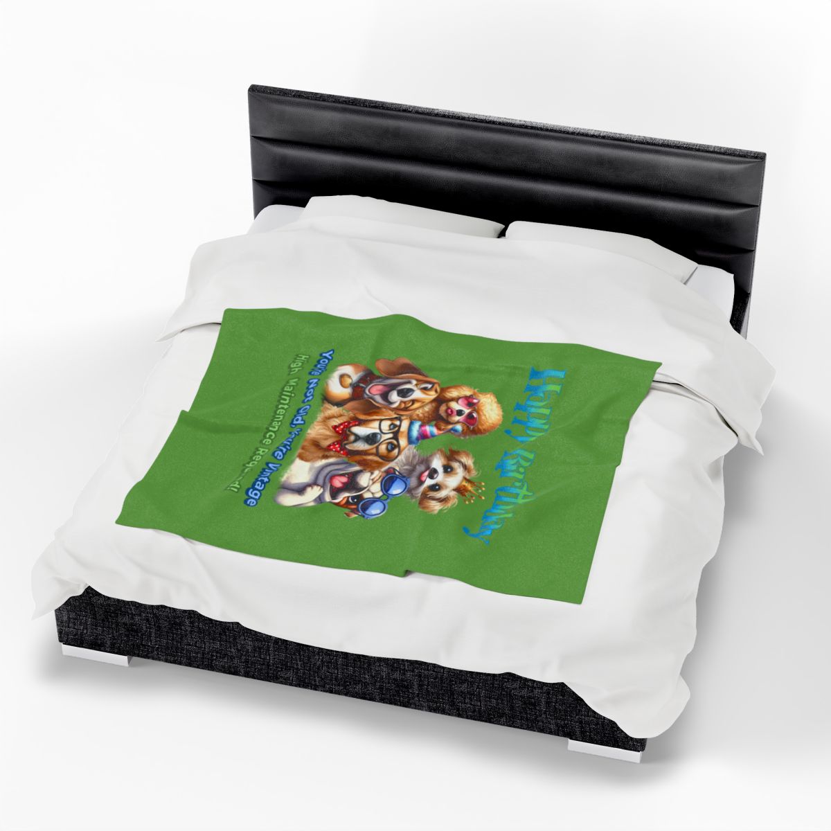 Happy Birthday Dogs Blanket – Funny Vintage Gift for Dog Lovers
