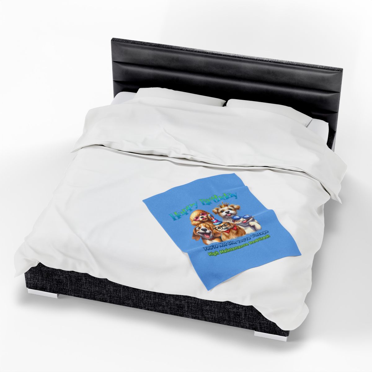 Happy Birthday Dogs Blanket – Funny Vintage Gift for Dog Lovers