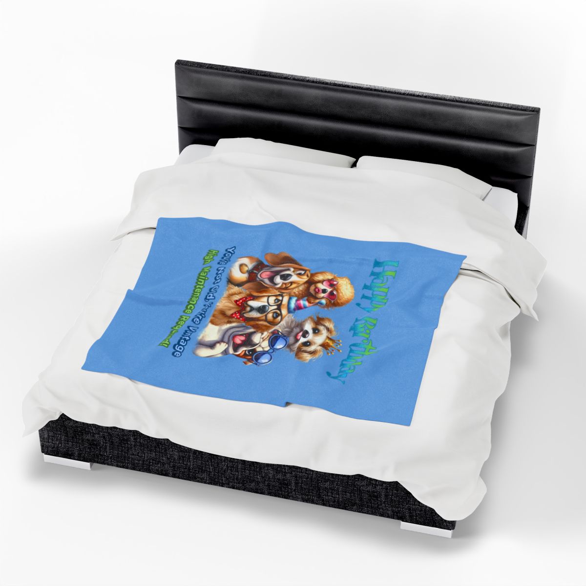 Happy Birthday Dogs Blanket – Funny Vintage Gift for Dog Lovers