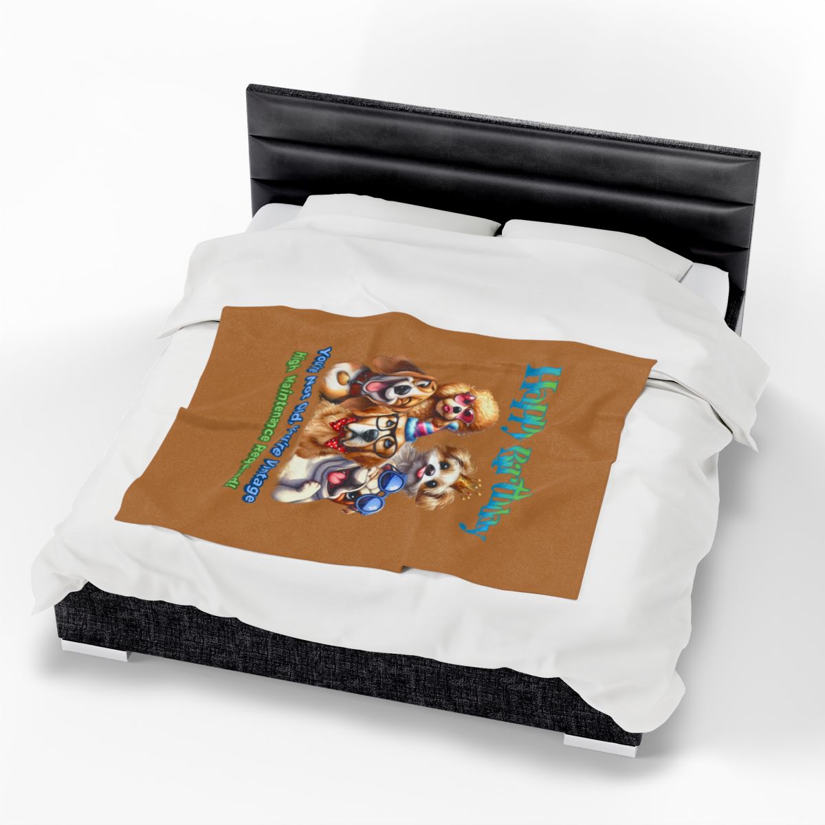 Happy Birthday Dogs Blanket – Funny Vintage Gift for Dog Lovers
