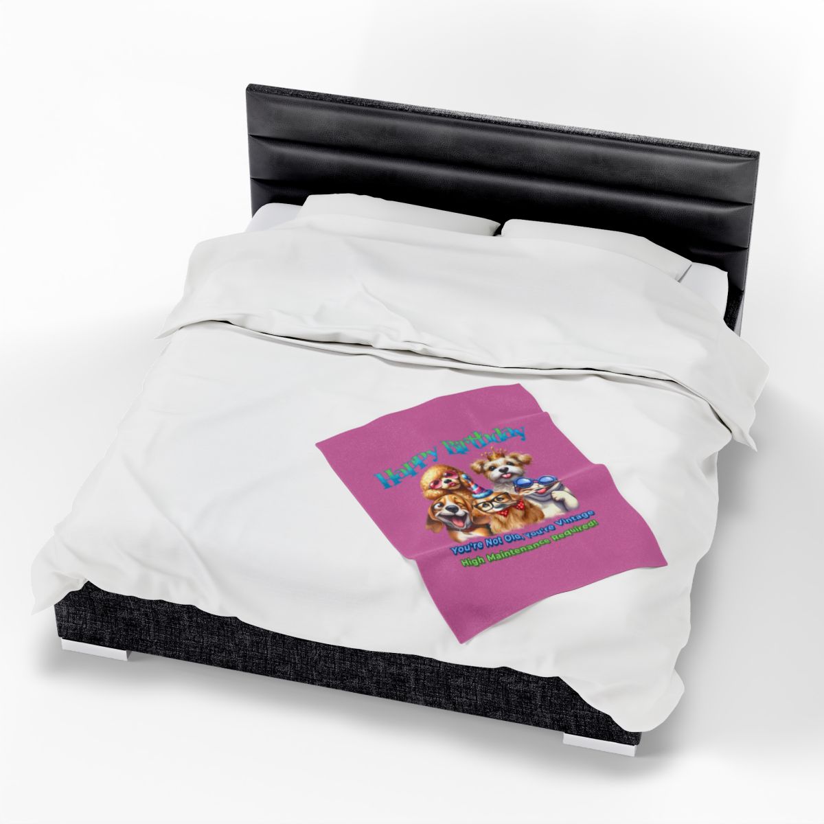 Happy Birthday Dogs Blanket – Funny Vintage Gift for Dog Lovers