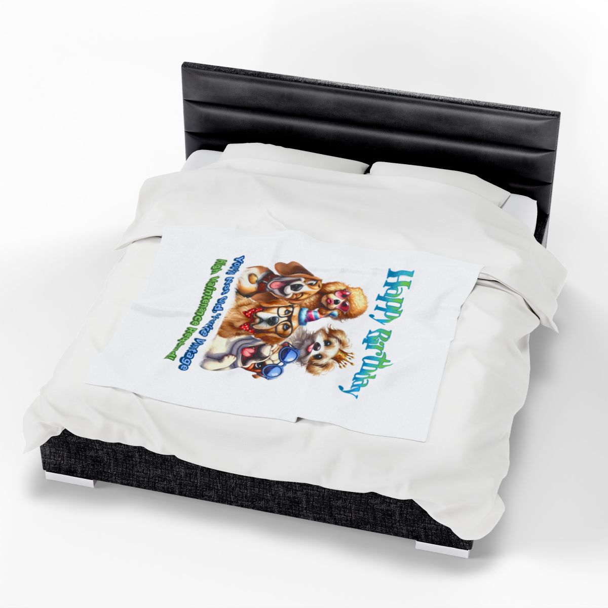 Happy Birthday Dogs Blanket – Funny Vintage Gift for Dog Lovers