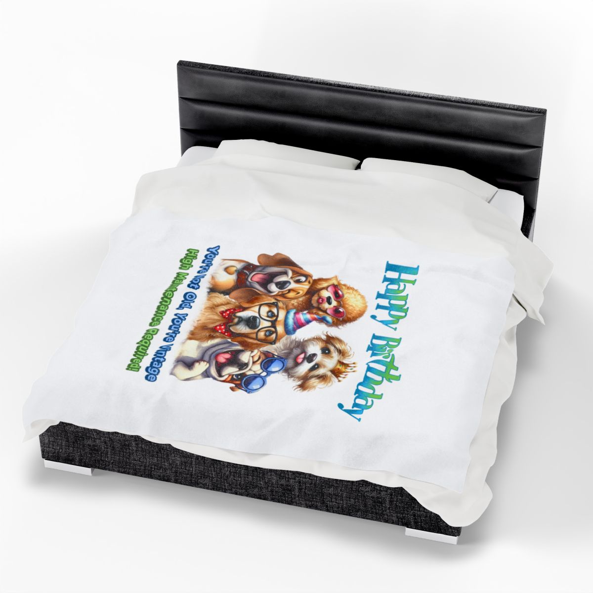 Happy Birthday Dogs Blanket – Funny Vintage Gift for Dog Lovers