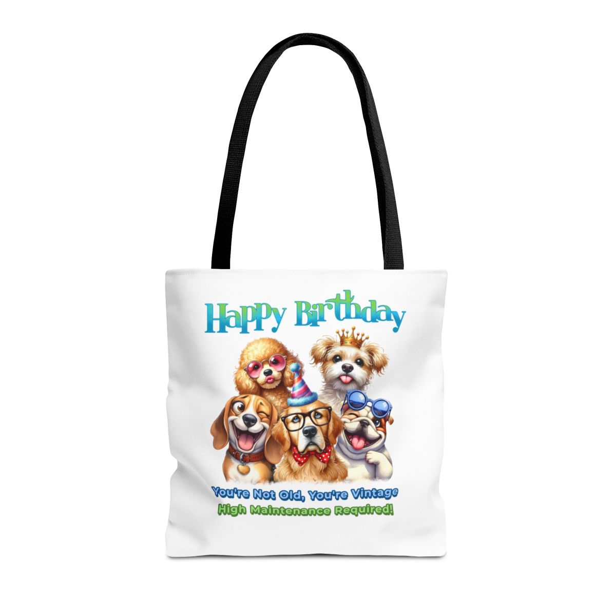 Vintage Dog Birthday Tote - Funny Gift for Dog Lovers & Women