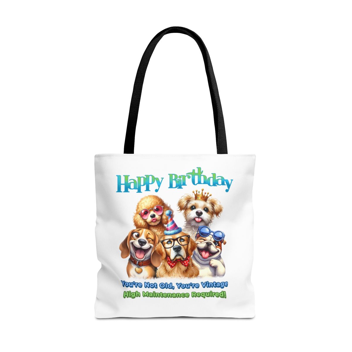 Vintage Dog Birthday Tote - Funny Gift for Dog Lovers & Women