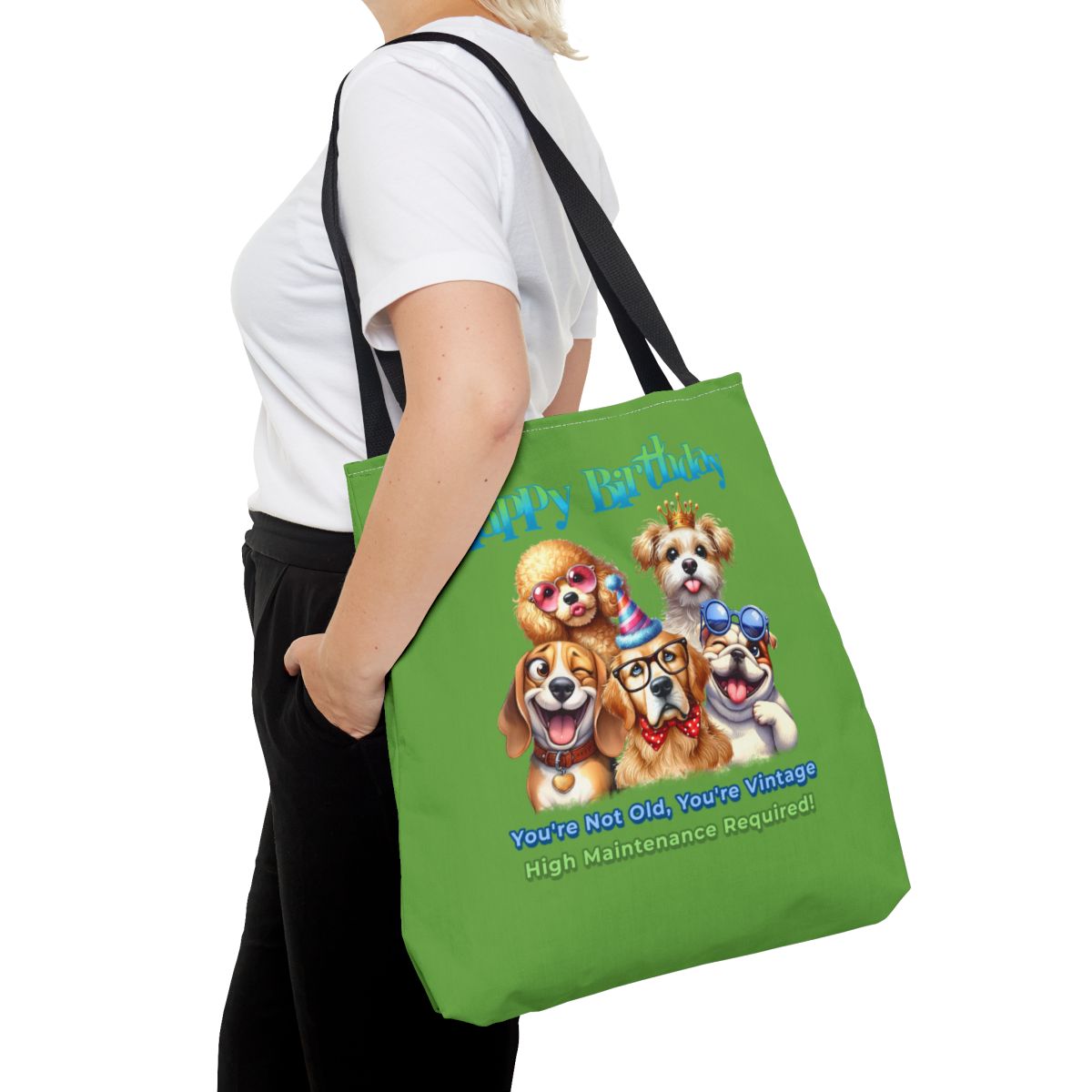Vintage Dog Birthday Tote - Funny Gift for Dog Lovers & Women