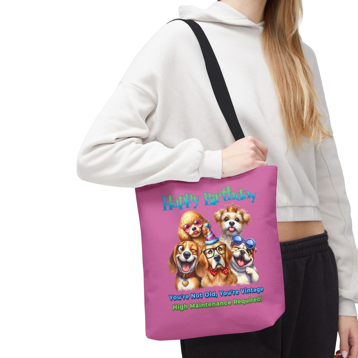 Vintage Dog Birthday Tote - Funny Gift for Dog Lovers & Women