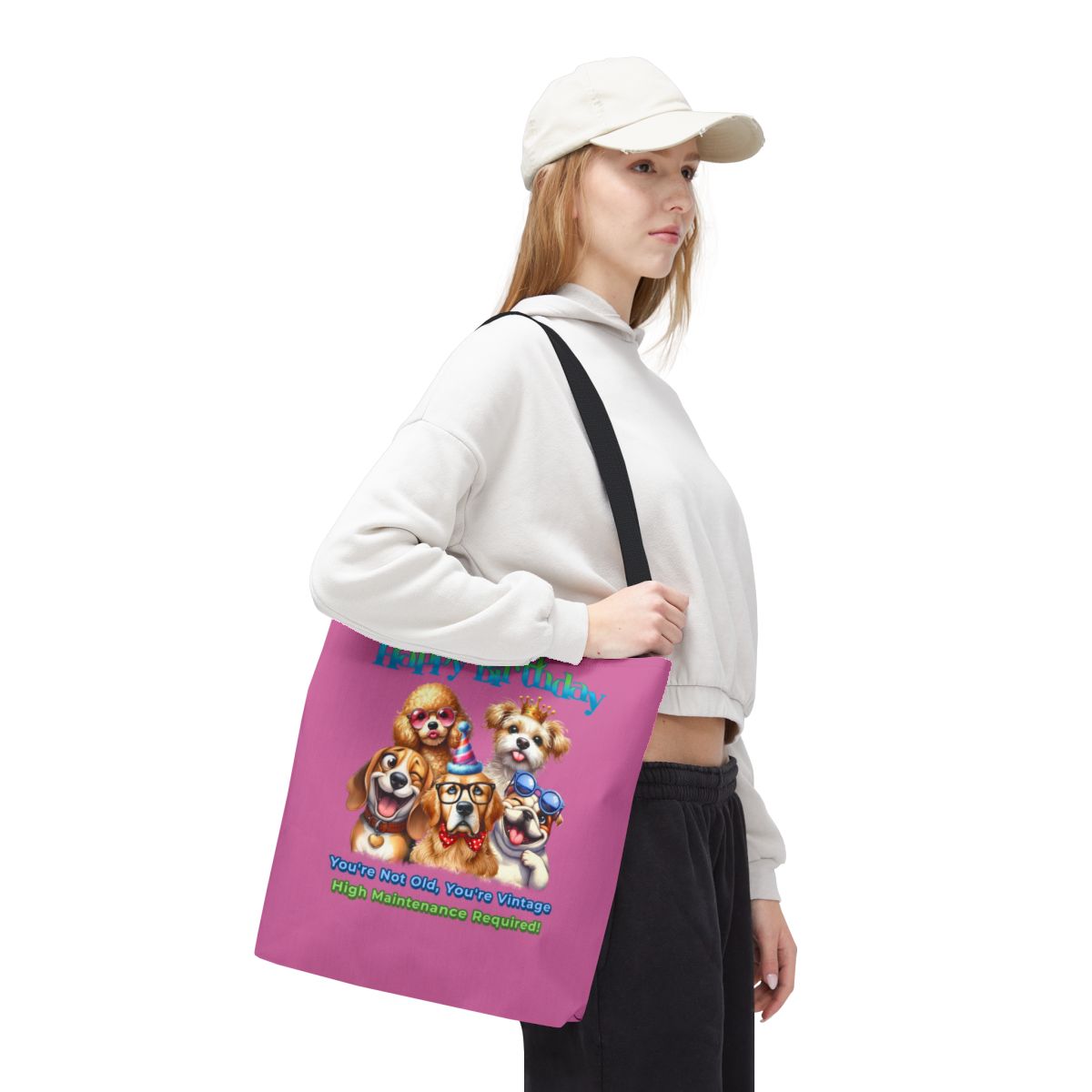 Vintage Dog Birthday Tote - Funny Gift for Dog Lovers & Women