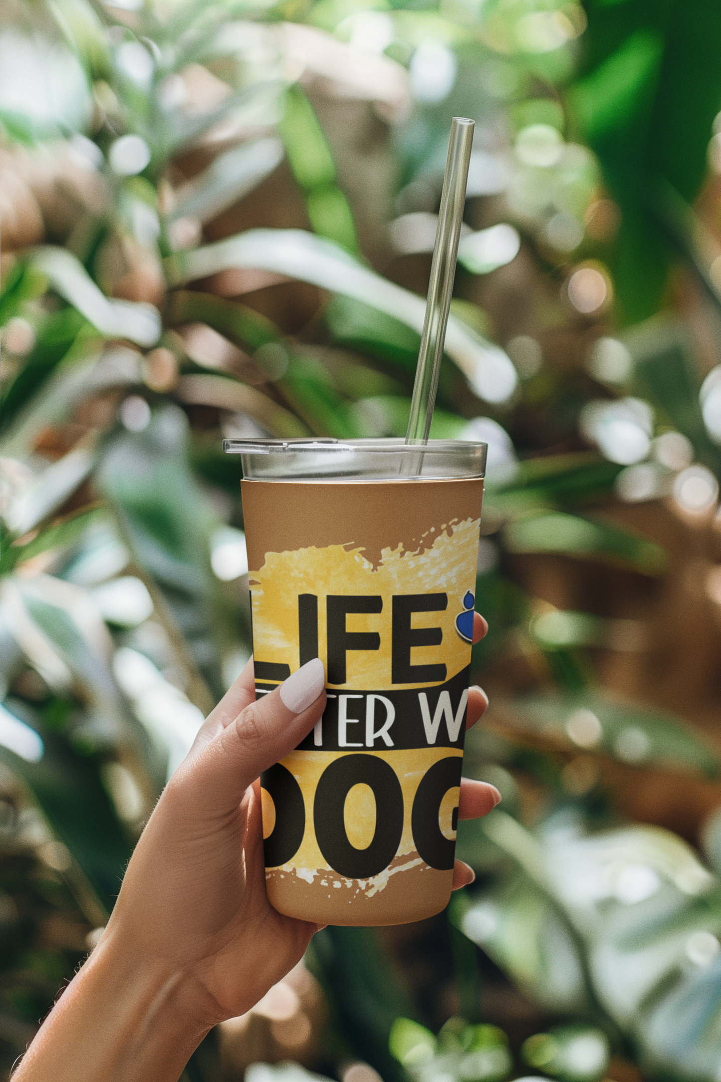 Life Is Better With Dog Tumbler - 20oz Insulated Cup, Gift for Dog Lovers