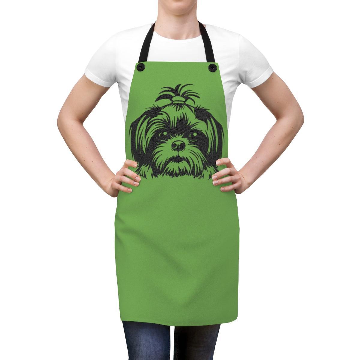 Shih-Tzu-Black-and-White-white-Apron - Shih Tzu Gifts